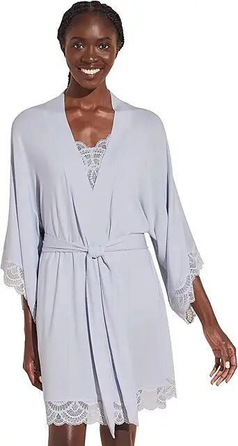 Eberjey Mariana Mademoiselle Kimono Robe (Ice Blue) Women's Robe Cover