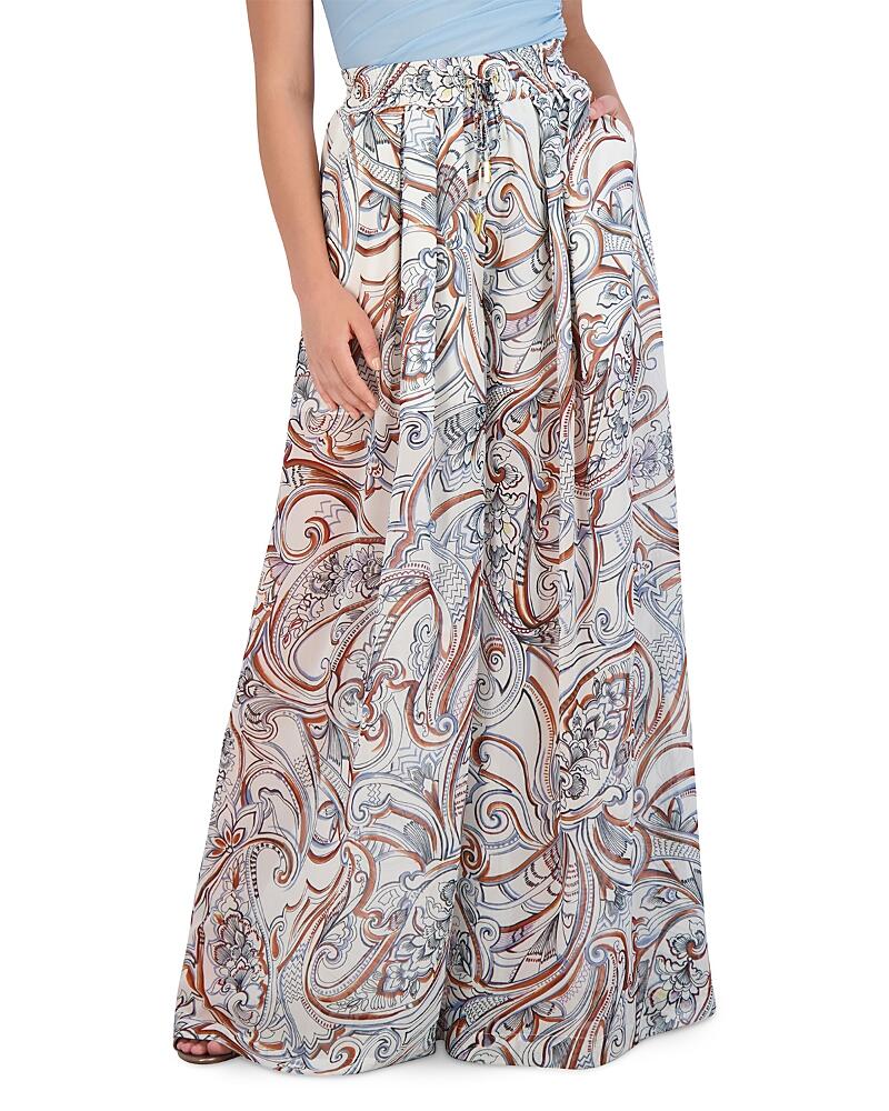 Bcbgmaxazria Printed Wide Leg Pants Cover