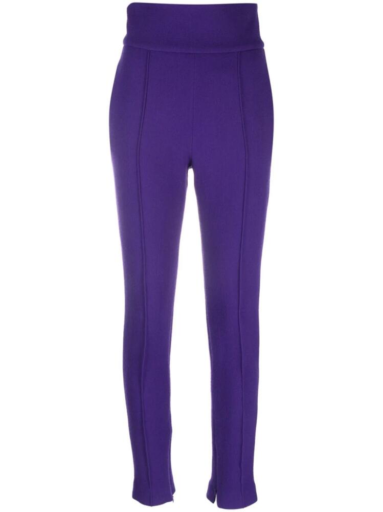 Alexandre Vauthier high-waisted wool trousers - Purple Cover