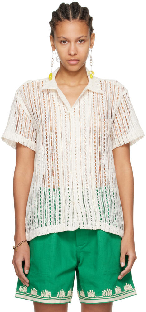 Bode Off-White Meandering Shirt Cover