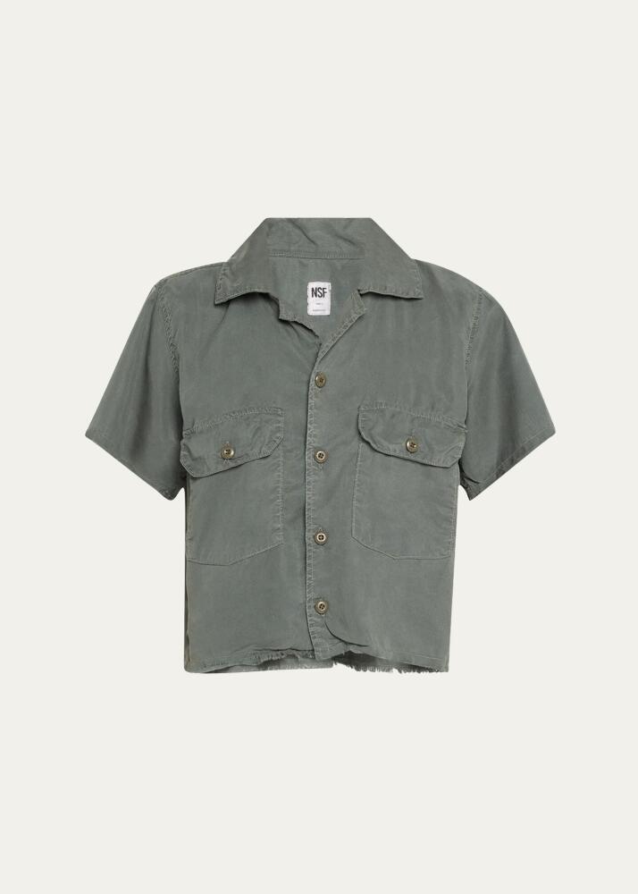 NSF Clothing Reese Woven Utility Camp Shirt Cover