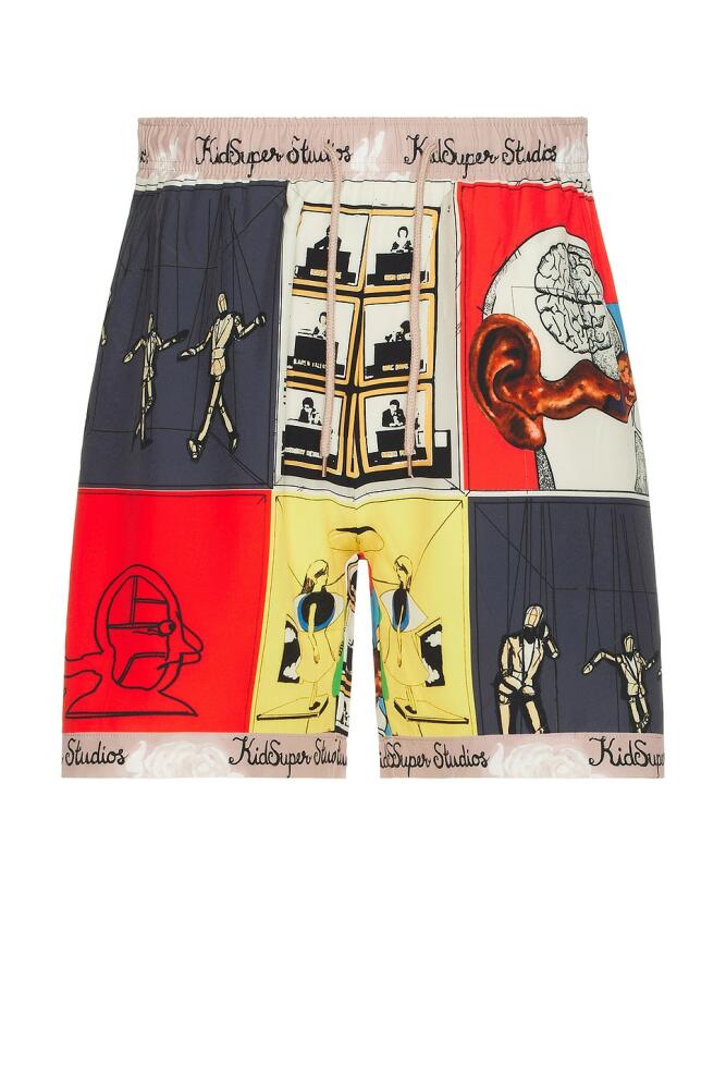 KidSuper Printed Shorts in Red Cover