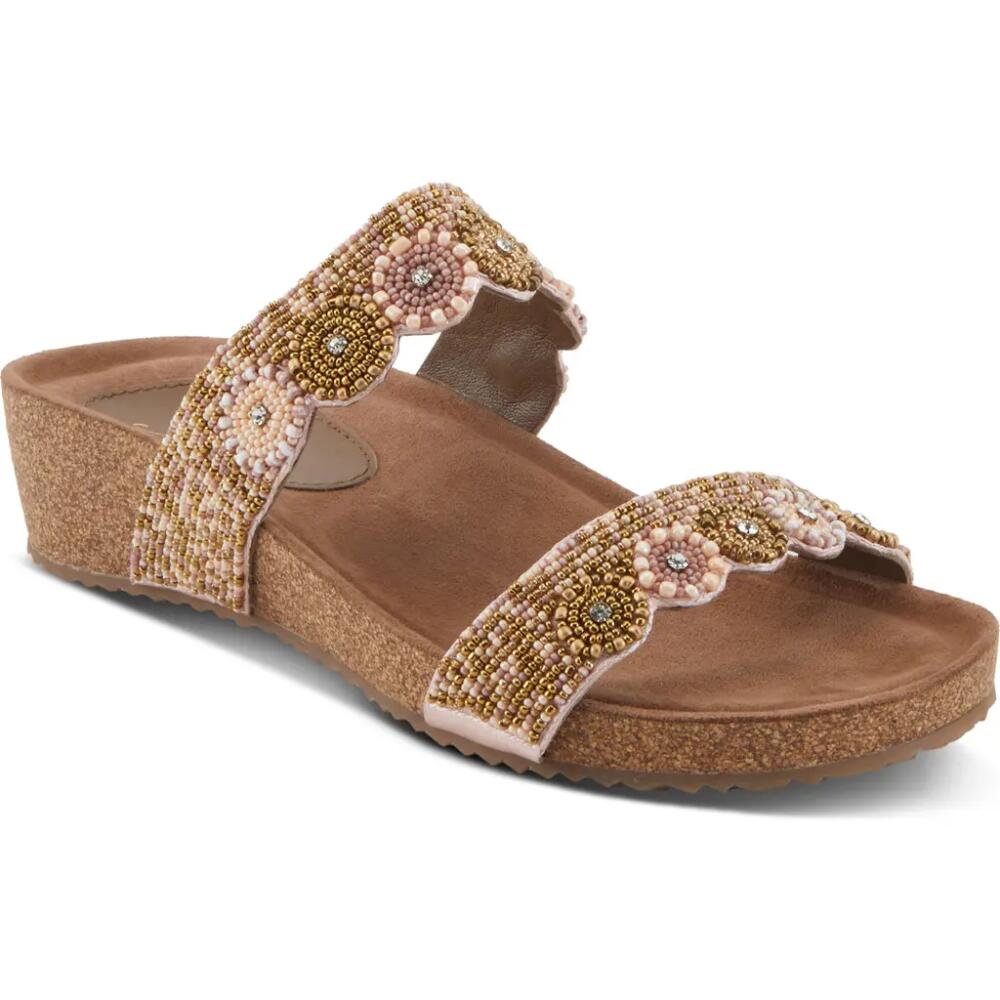 AZURA BY SPRING STEP Bahama Embellished Slide Sandal in Gold Multi Cover