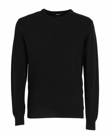 Vandom Man Sweater Black Wool, Cashmere Cover