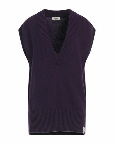 Ottod'ame Woman Sweater Dark purple Recycled cashmere, Wool Cover