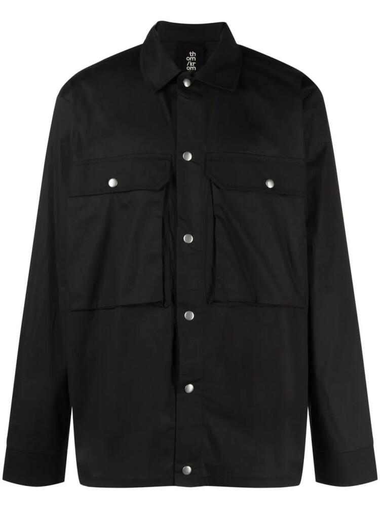 Thom Krom long-sleeved press-stud shirt - Black Cover