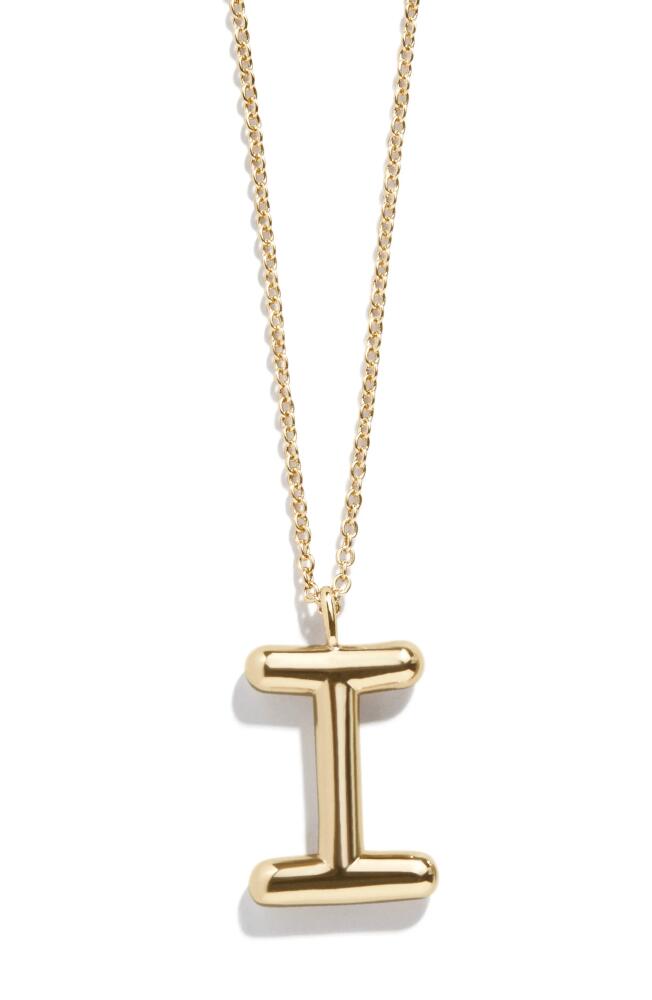 BaubleBar Bubble Initial Necklace in Gold I Cover