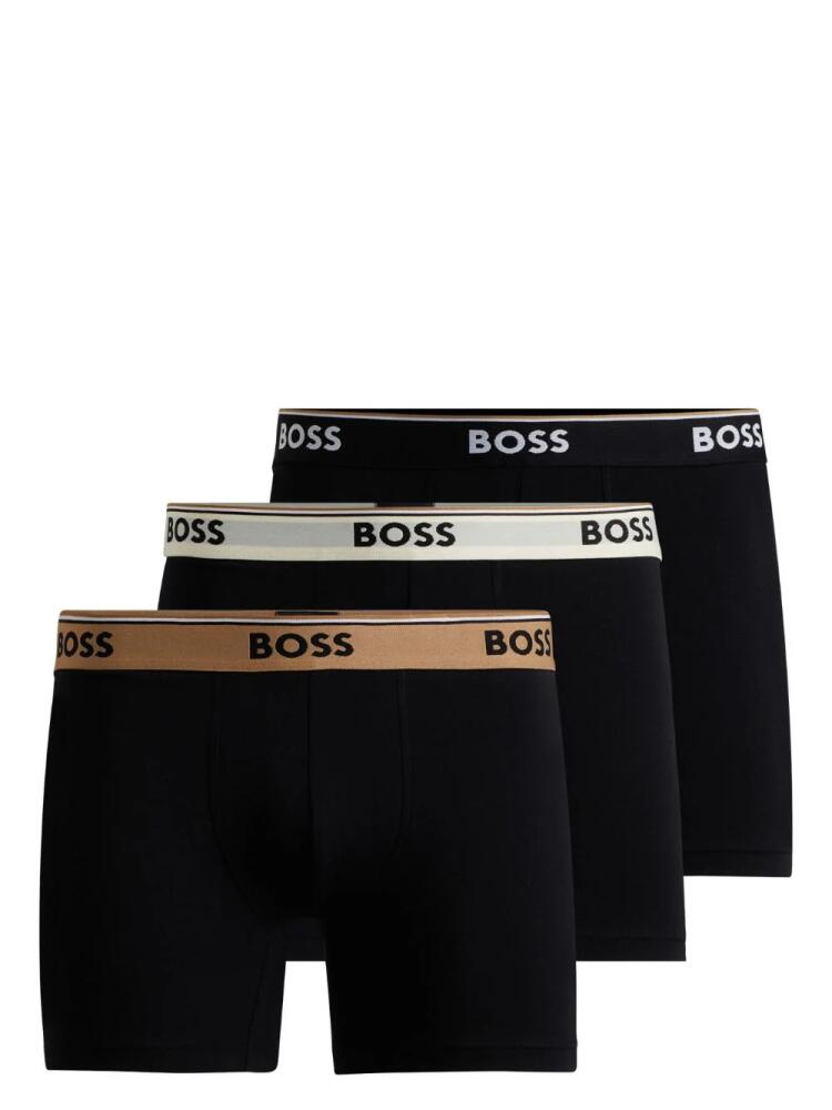 BOSS logo-waistband boxers (pack of three) - Black Cover