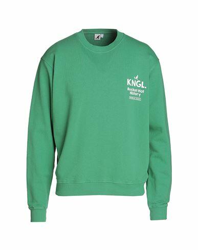 Kangol Man Sweatshirt Green Cotton Cover