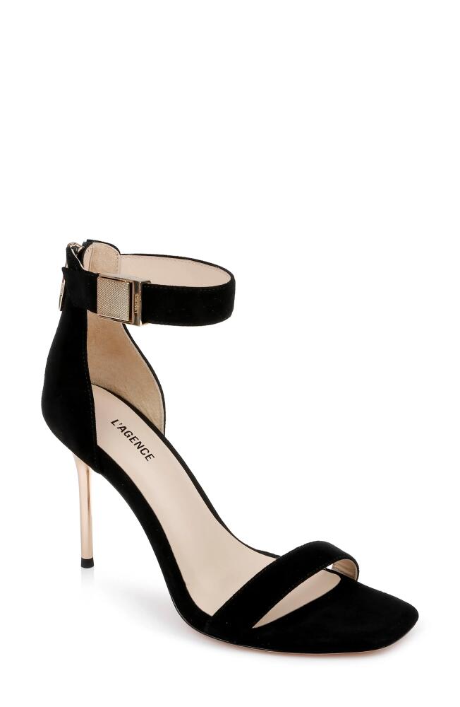 L'AGENCE Thea Ankle Strap Sandal in Black Cover