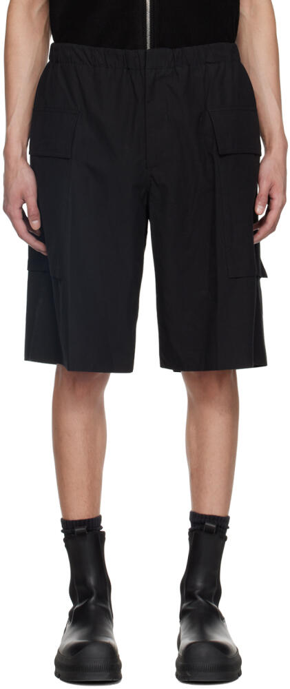 Jil Sander Black Drawstring Shorts Cover