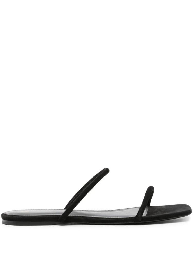 TOTEME Minimalist suede slides - Black Cover