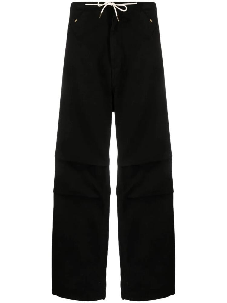 DARKPARK drawstring-waistband cotton trousers - Black Cover