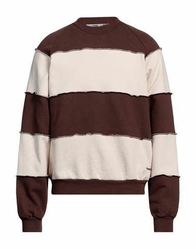 Sunnei Man Sweatshirt Brown Cotton Cover