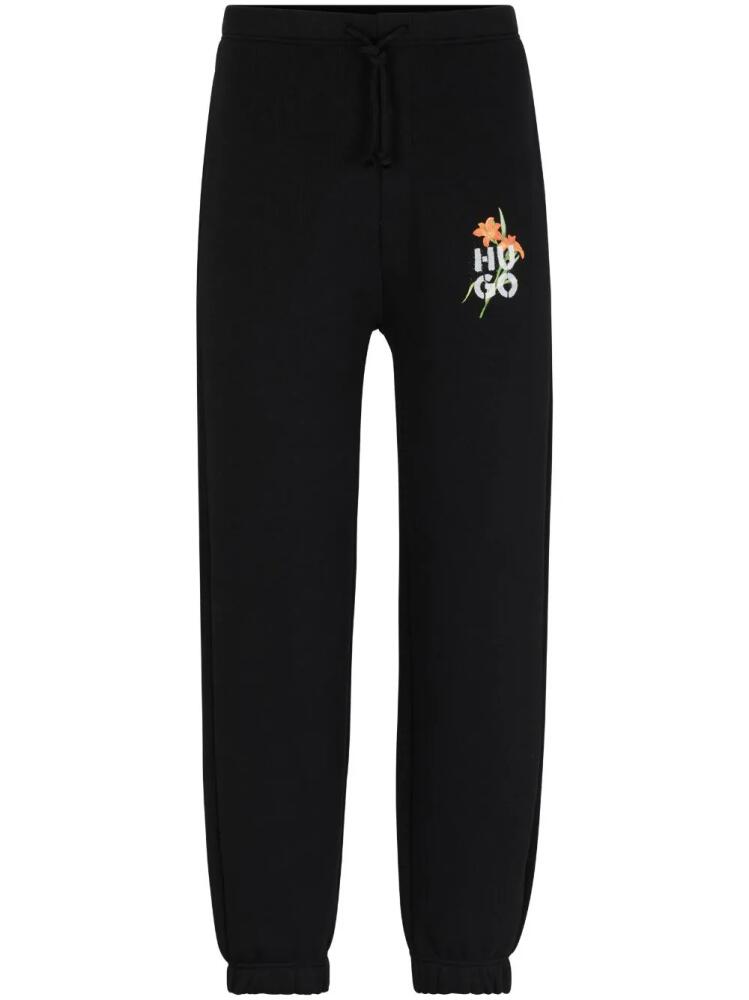 HUGO Floral motif track trousers - Black Cover