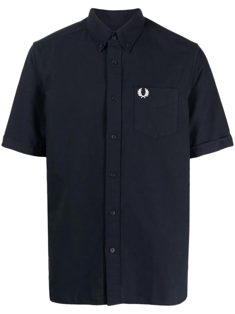 Fred Perry short-sleeve cotton shirt - Blue Cover