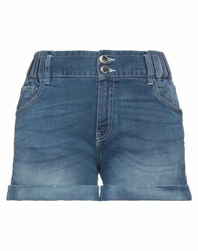 Yes Zee By Essenza Woman Denim shorts Blue Cotton, Elastane Cover