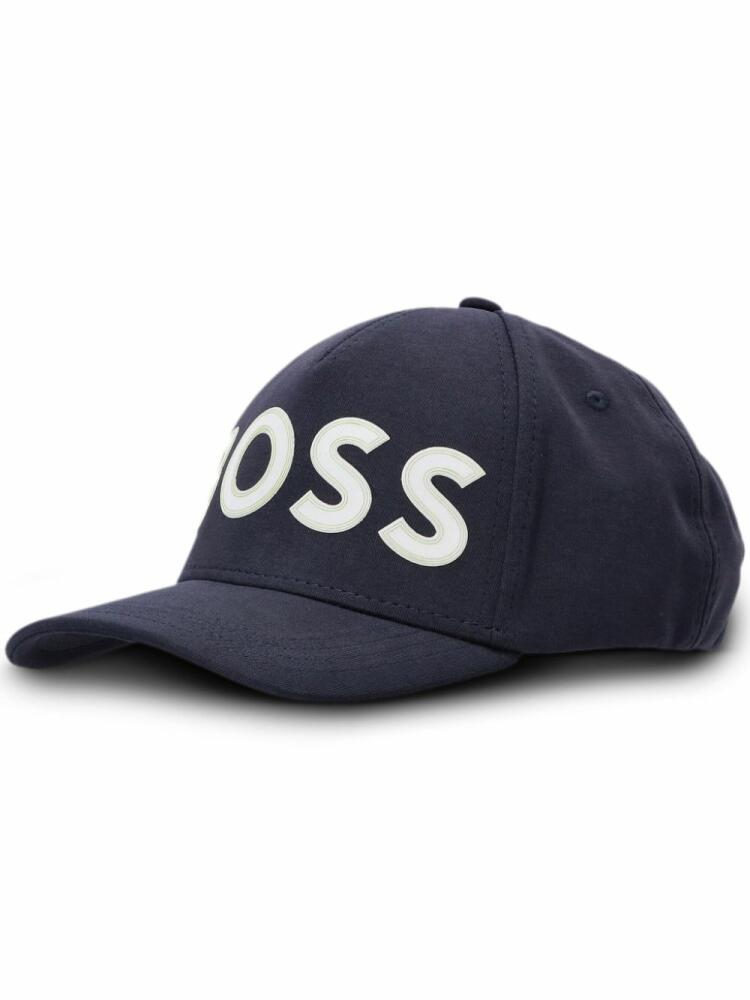 BOSS logo-appliqué cotton cap - Blue Cover