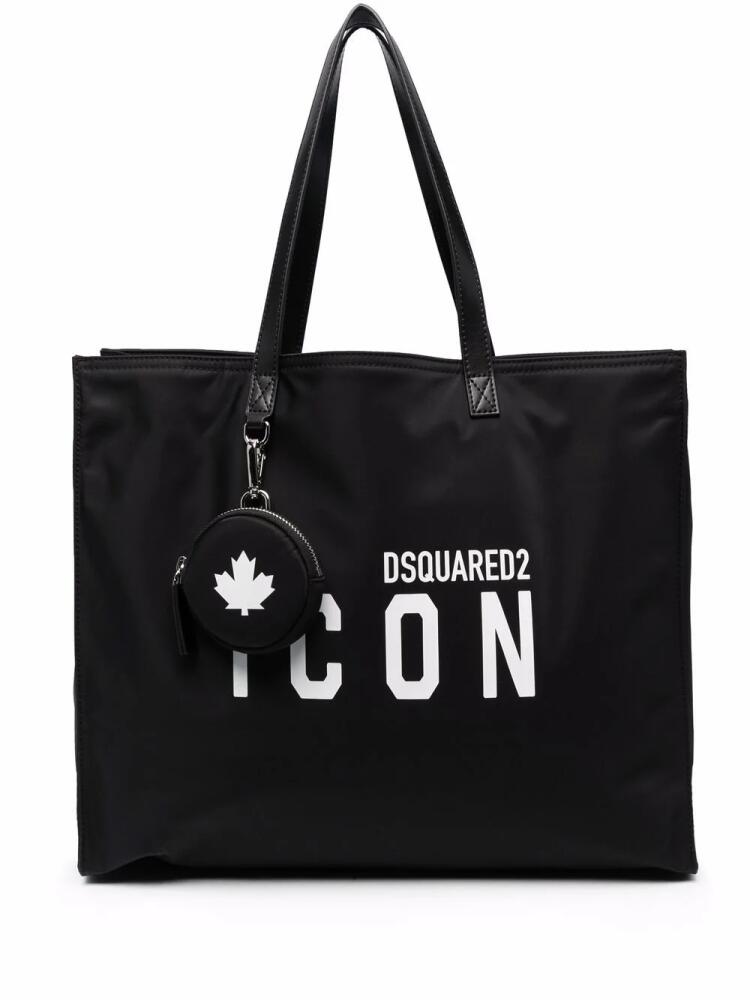 DSQUARED2 Icon logo-print tote - Black Cover