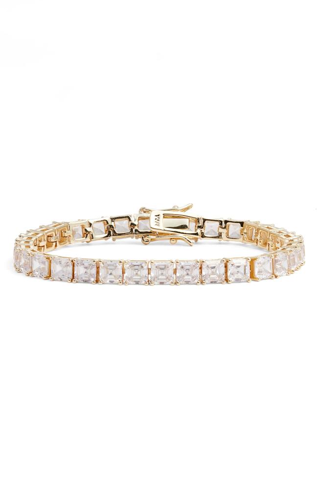 Melinda Maria The Queen's Tennis Bracelet in Gold/white Diamondettes Cover