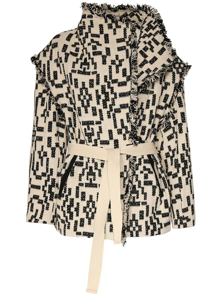 MARANT ETOILE Faith Frayed Cotton Blend Jacket Cover