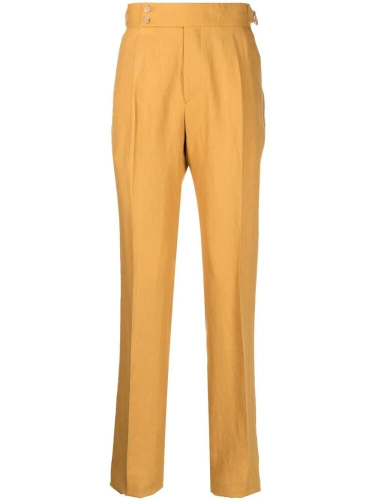 Man On The Boon. straight-leg tailored trousers - Yellow Cover