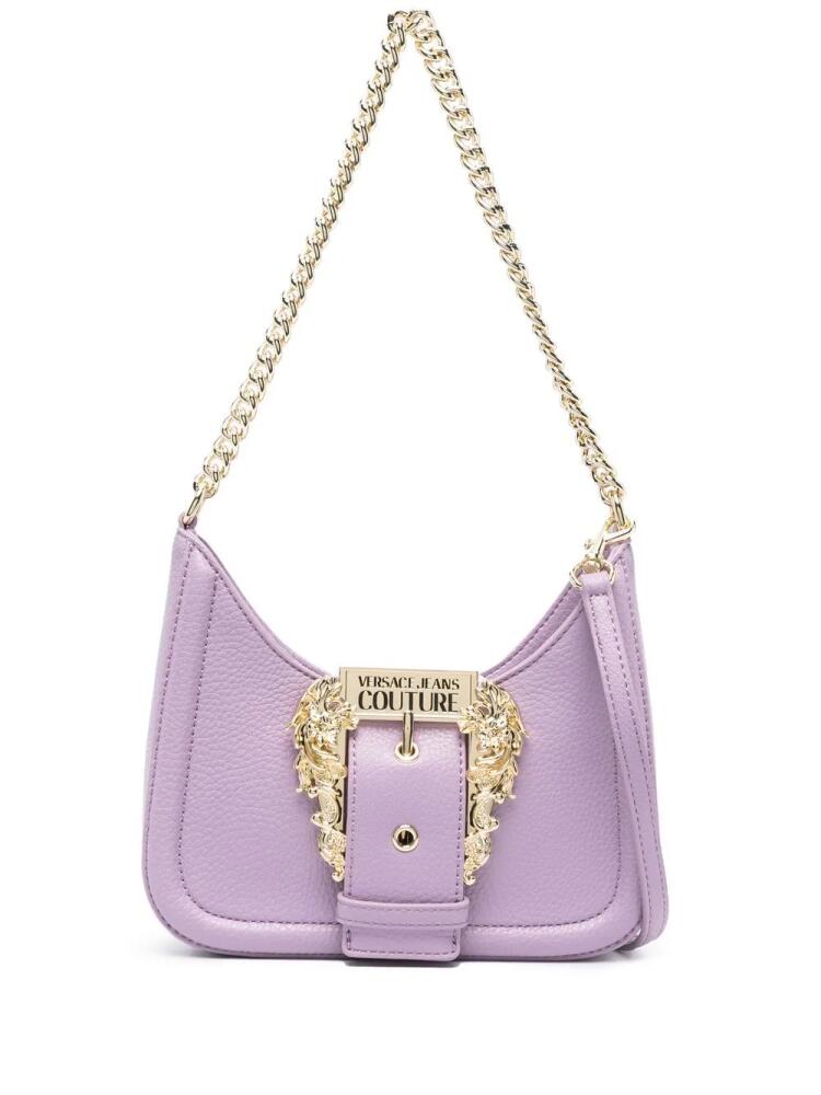 Versace Jeans Couture engraved-logo buckle shoulder bag - Purple Cover