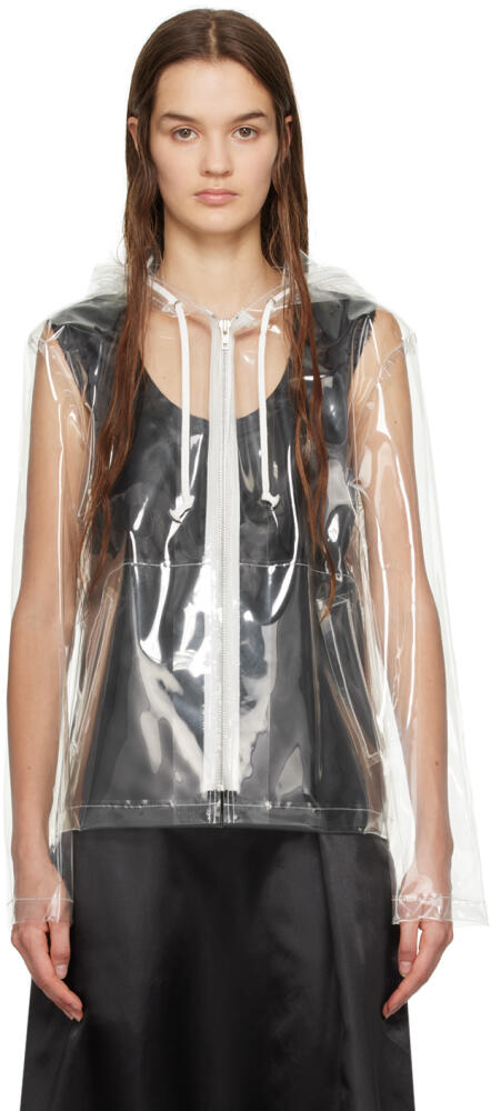 Black Comme des Garçons Transparent 'Pure Mind Full Heart' Jacket Cover