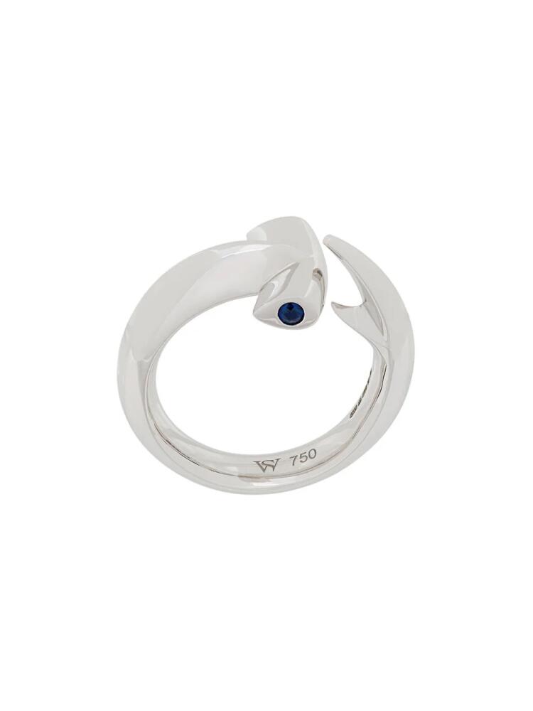 Stephen Webster 18kt white gold and sapphire Hammerhead ring - Metallic Cover