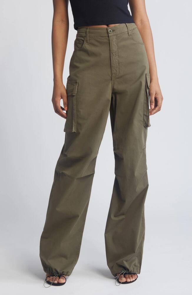 Good American Cotton Cargo Pants in Fatigue001 Cover