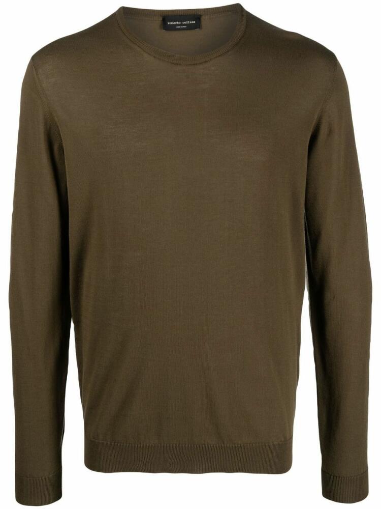 Roberto Collina crew-neck long-sleeve jumper - Green Cover