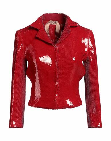 N°21 Woman Jacket Red Polyester, Elastane Cover