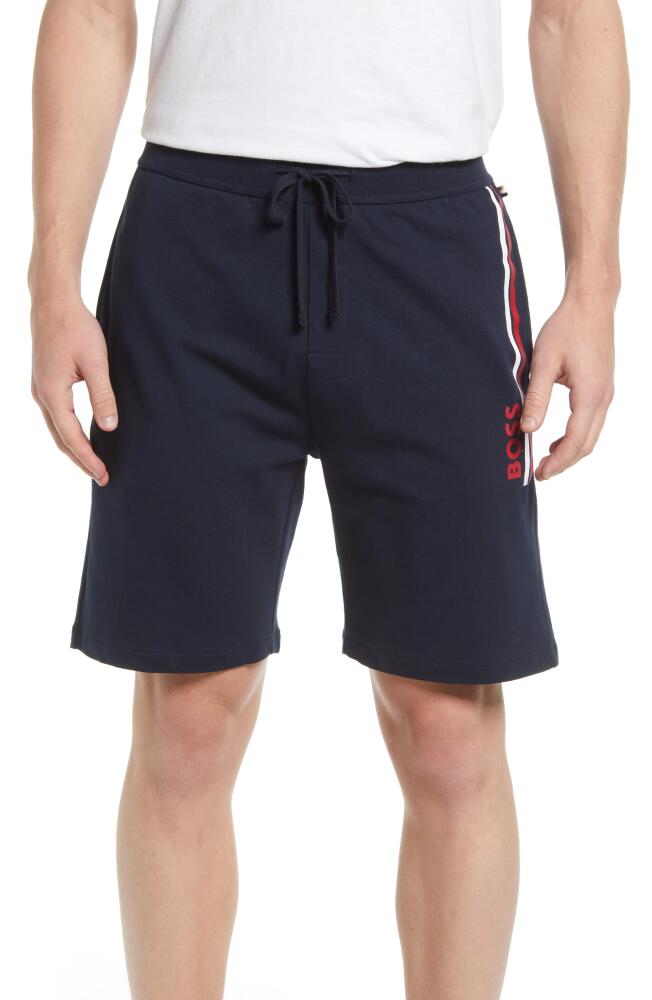 BOSS Essential Cotton Pajama Shorts in Navy Cover