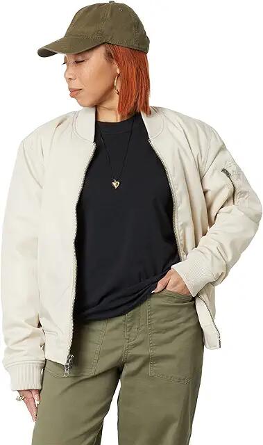 LABEL Go-To Bomber Jacket (Putty) Women's Clothing Cover