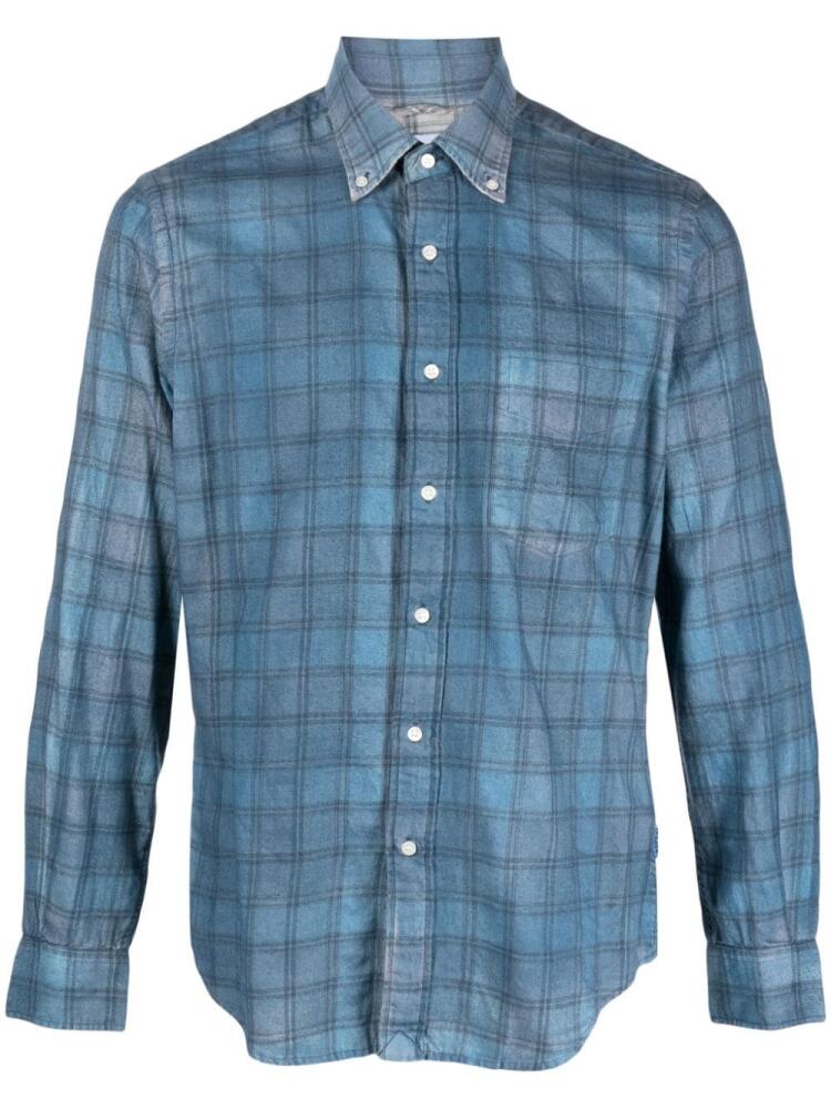 ASPESI plaid check-print cotton shirt - Blue Cover