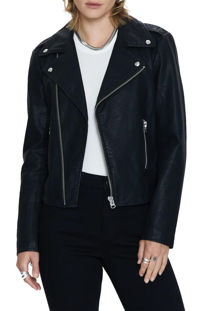 Pistola Nicolette Faux Leather Moto Jacket in Noir Cover