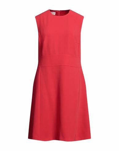 Maison Common Woman Midi dress Red Triacetate, Polyester Cover