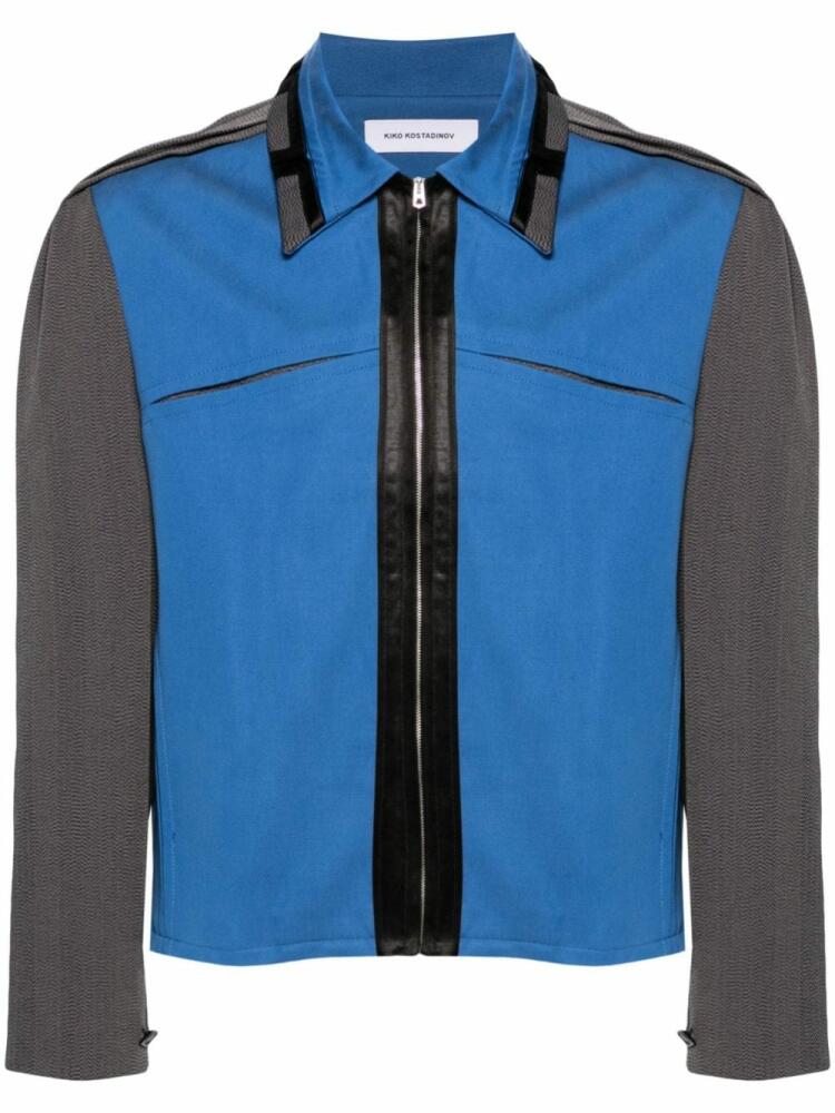 Kiko Kostadinov Ugo zip-up shirt jacket - Blue Cover