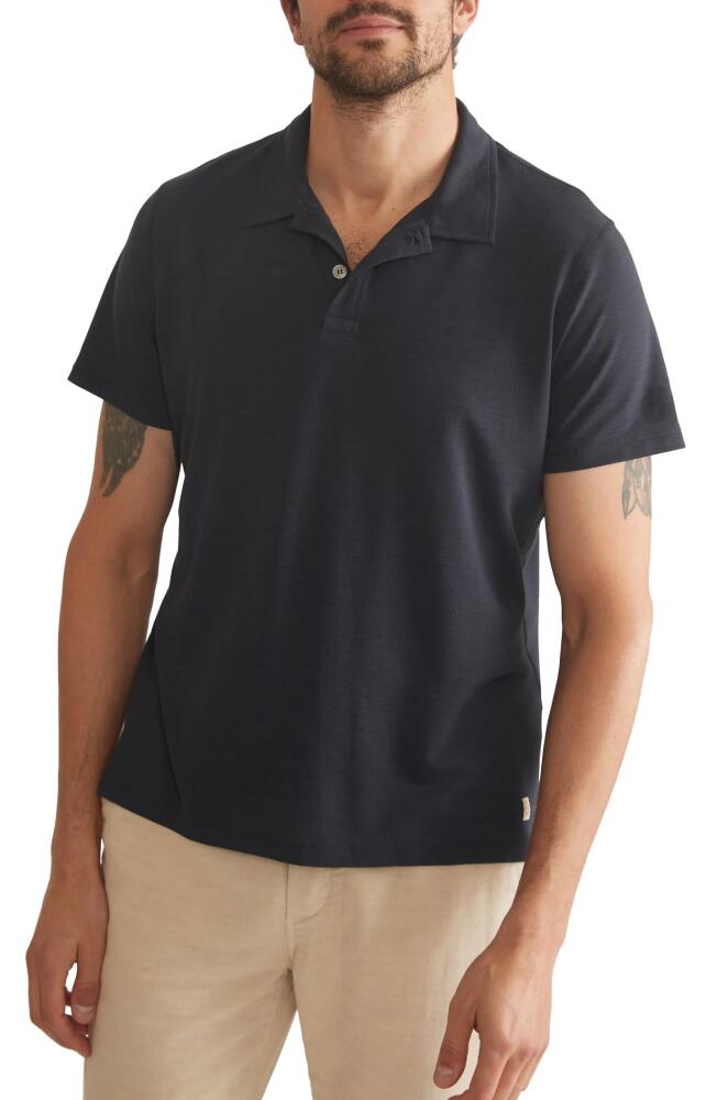 Marine Layer Sport Air Performance Polo in Sky Captain Cover