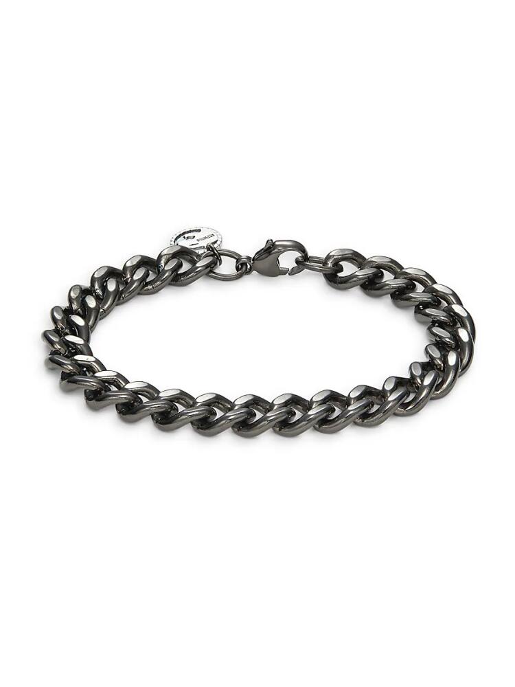 Effy Men's Black Rhodium Plated Sterling Silver Curb Chain Bracelet Cover