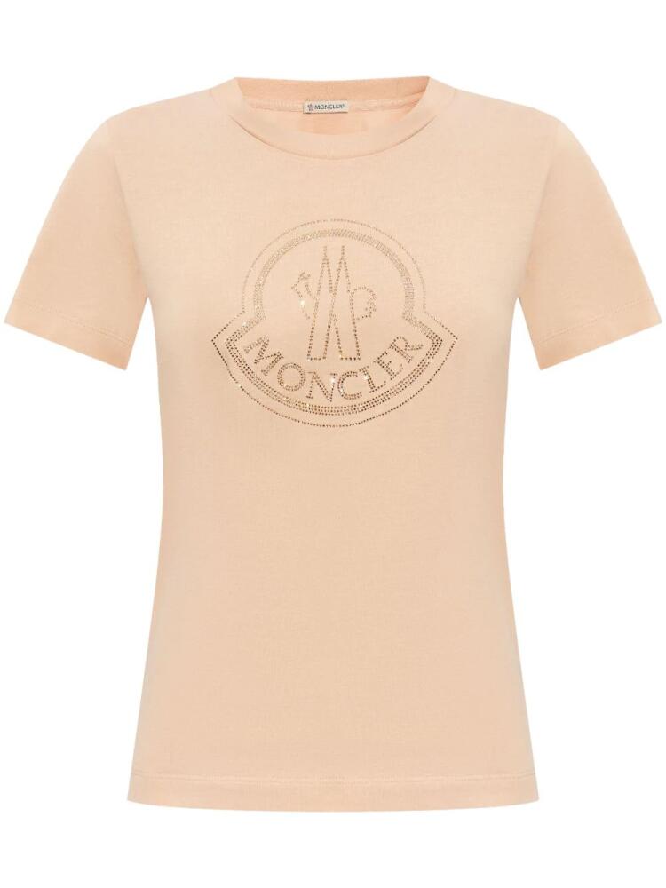 Moncler logo-print cotton T-shirt - Neutrals Cover