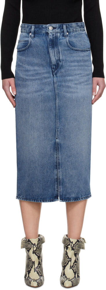 Isabel Marant Blue Tilauria Denim Midi Skirt Cover