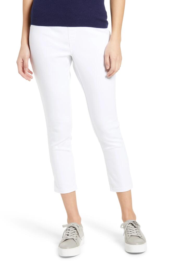 Hue Women's Split Hem Denim Capri Leggings in White Cover