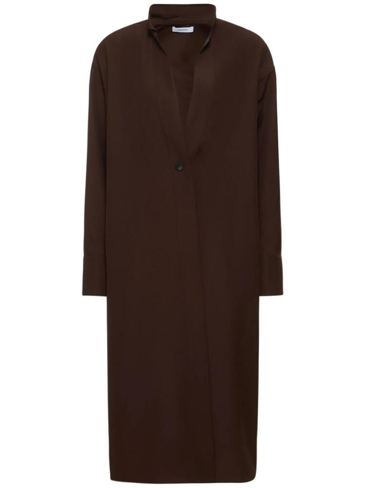 FERRAGAMO Single Breasted Wool Long Jacket Cover