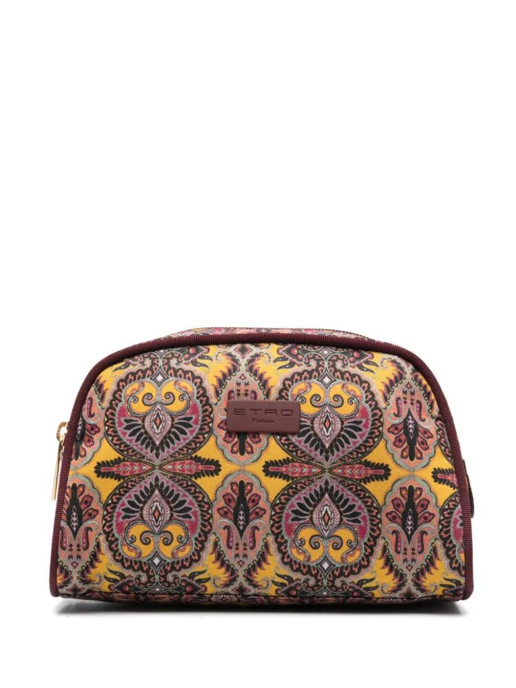 ETRO paisley-print wash bag - Yellow Cover