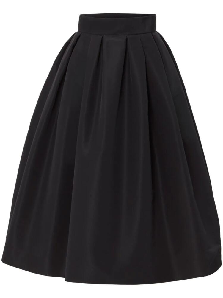 Carolina Herrera silk pleated midi skirt - Black Cover