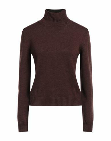 Ballantyne Woman Turtleneck Dark brown Wool Cover