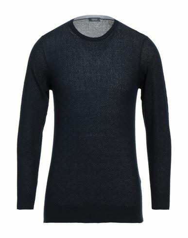 Rossopuro Man Sweater Midnight blue Cotton Cover