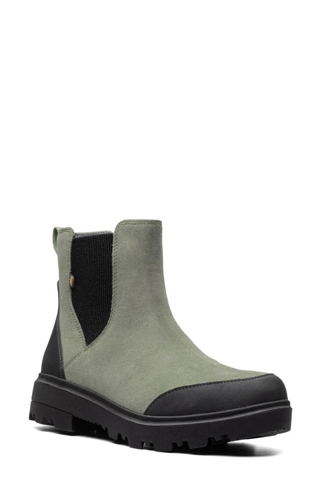 Bogs Holly Waterproof Chelsea Boot in Green Ash Cover