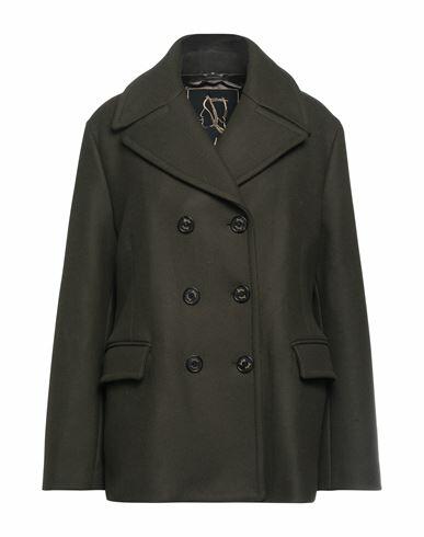 Sealup Woman Coat Military green Wool, Polyamide Cover